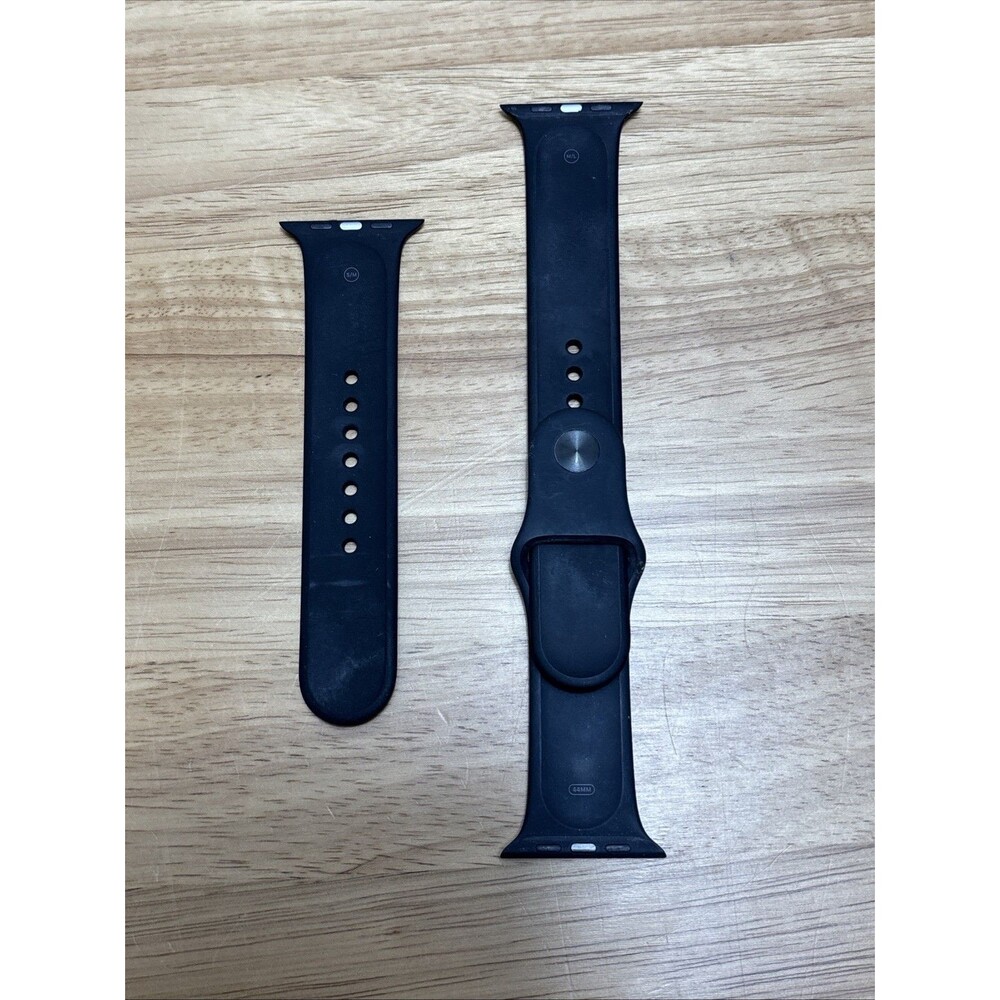 OEM Original Apple Watch sport Band 44mm Dark Black S/M - M/L Black Pin